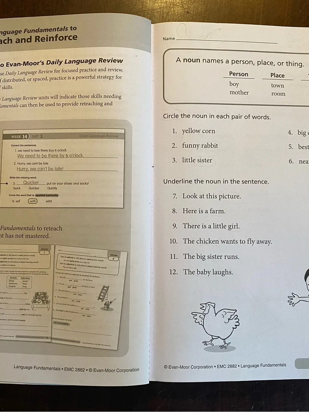 Evan-Moor language fundamentals